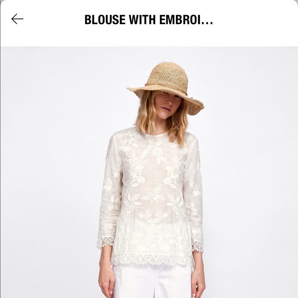 Blouse with embroidery details